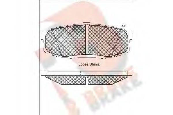 R BRAKE RB1875 Комплект гальмівних колодок, дискове гальмо