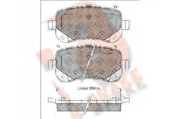 R BRAKE RB1910 Комплект гальмівних колодок, дискове гальмо