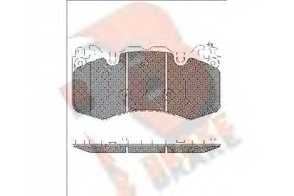 R BRAKE RB1956 Комплект гальмівних колодок, дискове гальмо