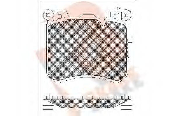 R BRAKE RB1984 Комплект гальмівних колодок, дискове гальмо