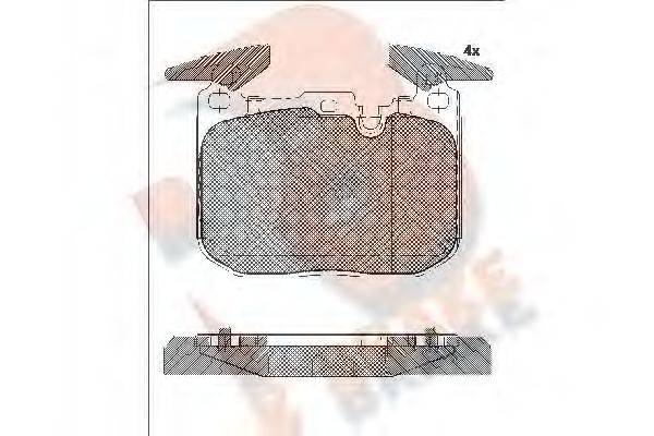 R BRAKE RB2093 Комплект гальмівних колодок, дискове гальмо