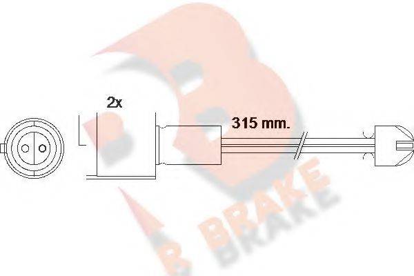 R BRAKE 610455RB Сигналізатор, знос гальмівних колодок