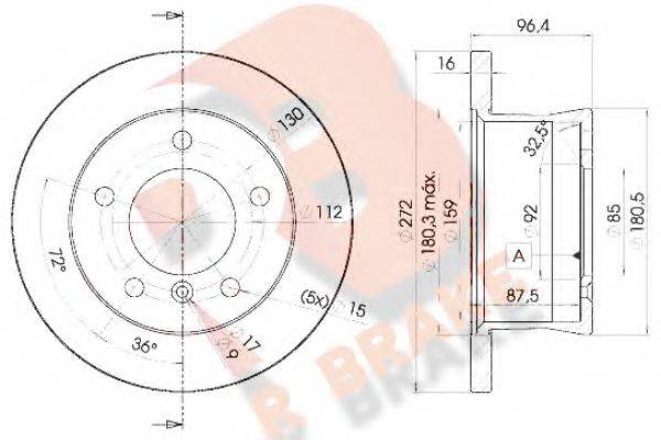 R BRAKE 78RBD10183 гальмівний диск