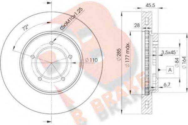 R BRAKE 78RBD22610 гальмівний диск