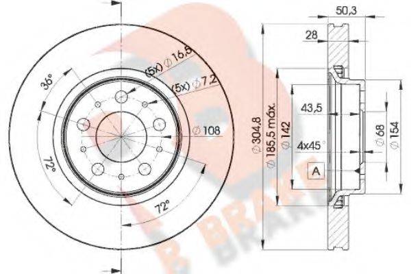 R BRAKE 78RBD24045 гальмівний диск