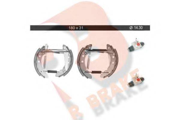 R BRAKE 79RBKT0001 Комплект гальмівних колодок