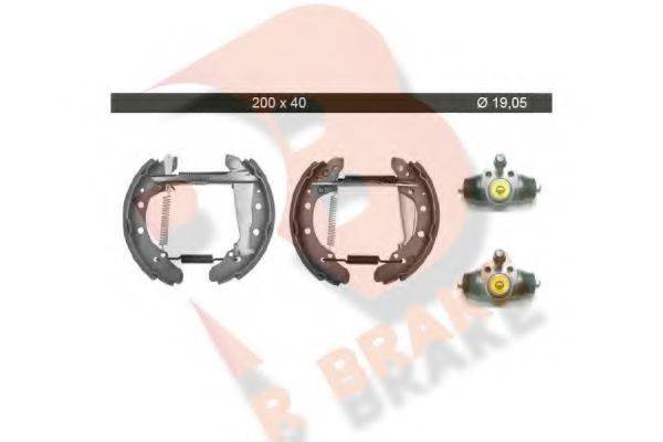 R BRAKE 79RBKT0003 Комплект гальмівних колодок