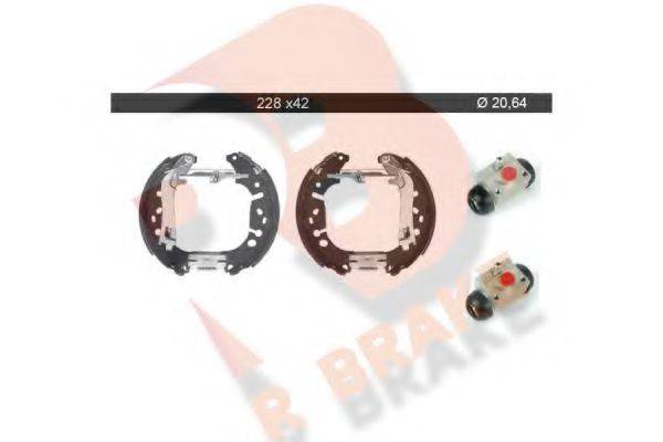 R BRAKE 79RBKT0017 Комплект гальмівних колодок