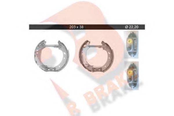 R BRAKE 79RBKT0026 Комплект гальмівних колодок