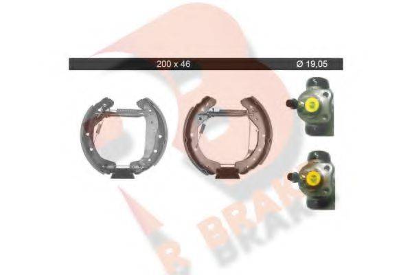 R BRAKE 79RBKT0042 Комплект гальмівних колодок