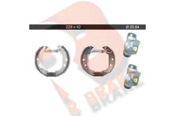 R BRAKE 79RBKT0046 Комплект гальмівних колодок