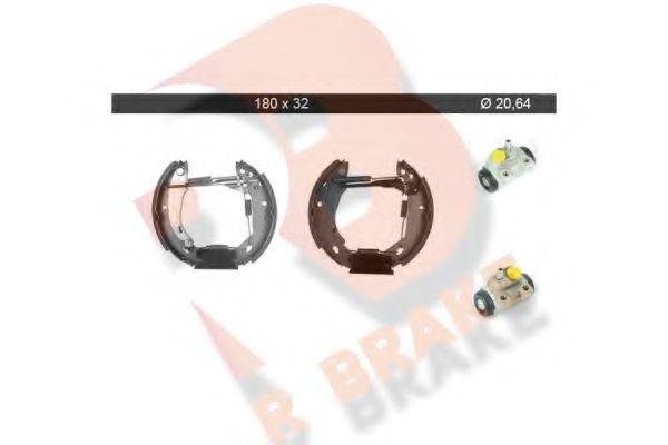 R BRAKE 79RBKT0055 Комплект гальмівних колодок