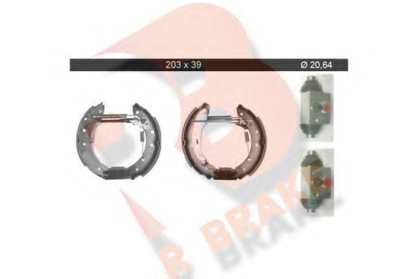 R BRAKE 79RBKT0066 Комплект гальмівних колодок