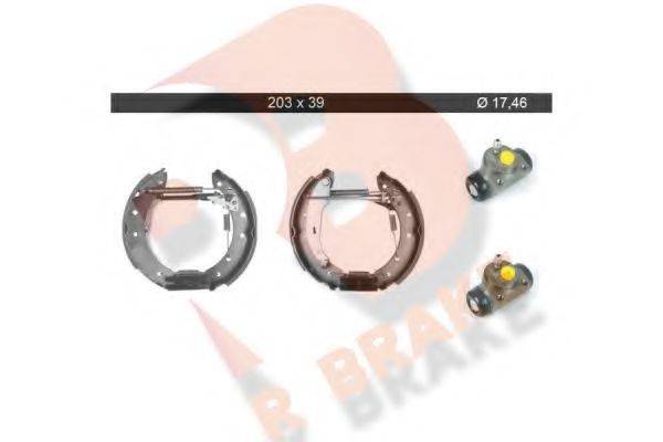 R BRAKE 79RBKT0068 Комплект гальмівних колодок