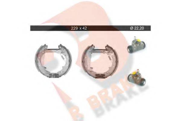 R BRAKE 79RBKT0074 Комплект гальмівних колодок