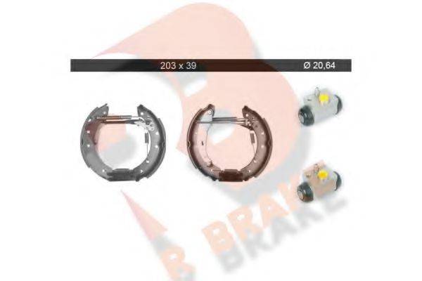 R BRAKE 79RBKT0087 Комплект гальмівних колодок