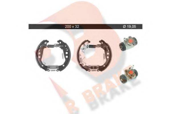 R BRAKE 79RBKT0094 Комплект гальмівних колодок