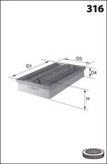 LUCAS FILTERS LFAF385 Повітряний фільтр