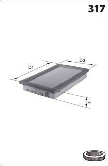 LUCAS FILTERS LFAF412 Повітряний фільтр