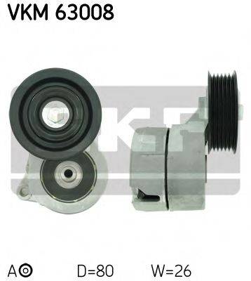 SKF VKM63008 Натяжний ролик, полікліновий ремінь