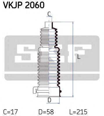 SKF VKJP2060 Комплект пильника, рульове керування