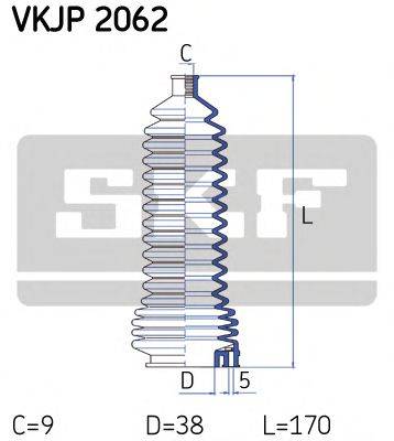 SKF VKJP2062 Комплект пильника, рульове керування