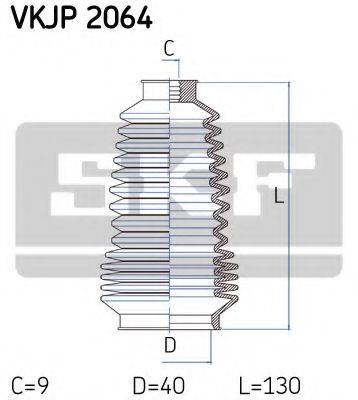 SKF VKJP2064 Комплект пильника, рульове керування