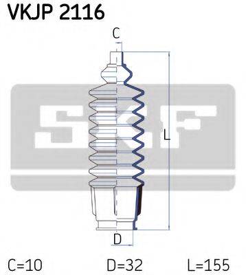 SKF VKJP2116 Комплект пильника, рульове керування