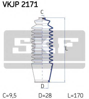 SKF VKJP2171 Комплект пильника, рульове керування