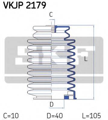 SKF VKJP2179 Комплект пильника, рульове керування