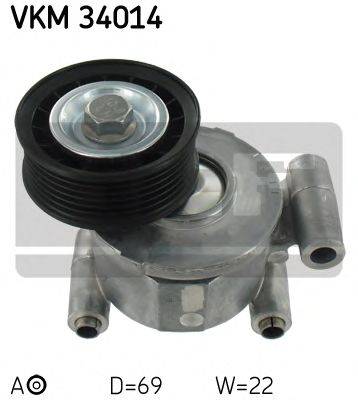 SKF VKM34014 Натяжний ролик, полікліновий ремінь