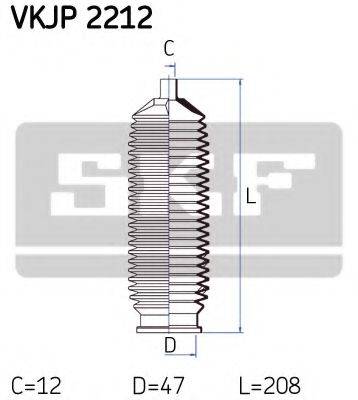 SKF VKJP2212 Комплект пильника, рульове керування