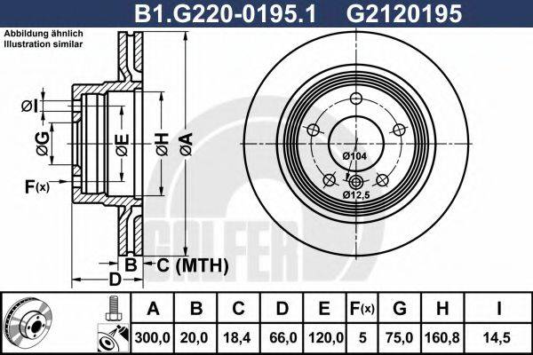 GALFER B1G22001951 гальмівний диск