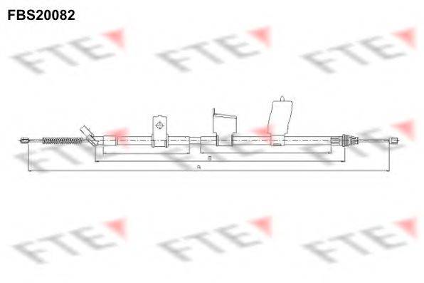 FTE FBS20082 Трос, стоянкова гальмівна система