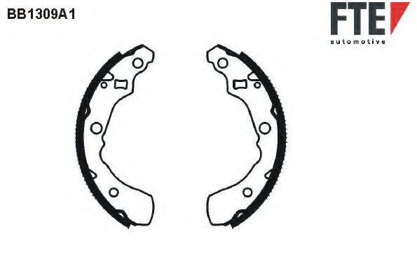 FTE BB1309A1 Комплект гальмівних колодок