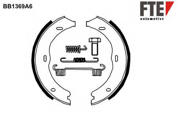 FTE BB1369A6 Комплект гальмівних колодок, стоянкова гальмівна система