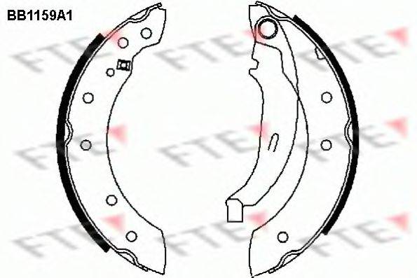 FTE BB1159A1 Комплект гальмівних колодок