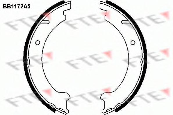 FTE BB1172A5 Комплект гальмівних колодок, стоянкова гальмівна система