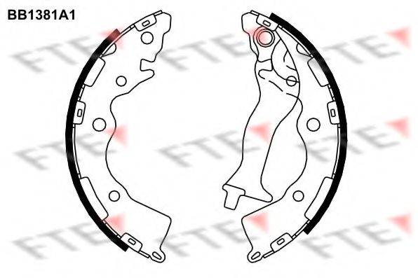 FTE BB1381A1 Комплект гальмівних колодок