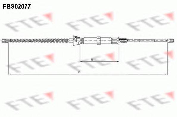 FTE FBS02077 Трос, стоянкова гальмівна система