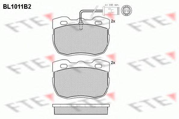 FTE BL1011B2 Комплект гальмівних колодок, дискове гальмо