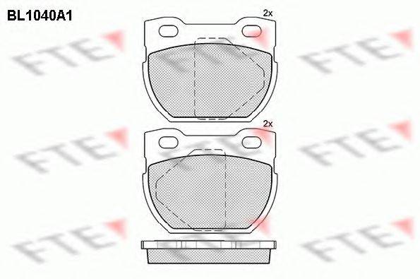 FTE BL1040A1 Комплект гальмівних колодок, дискове гальмо