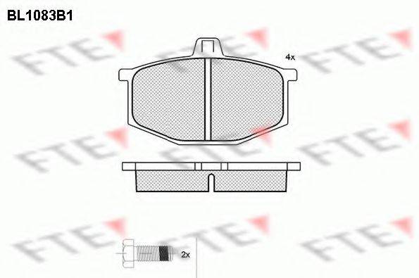 FTE BL1083B1 Комплект гальмівних колодок, дискове гальмо