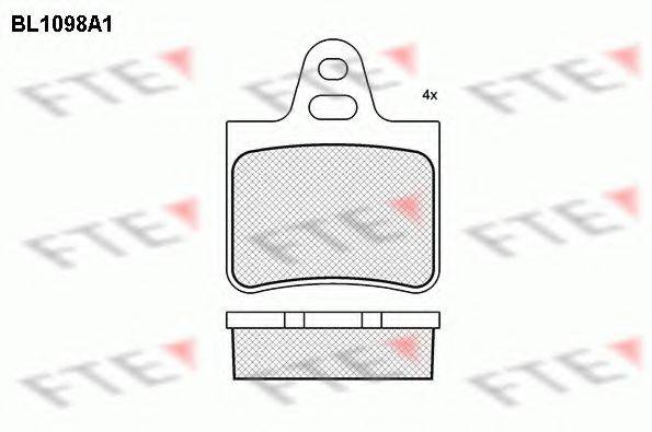 FTE BL1098A1 Комплект гальмівних колодок, дискове гальмо