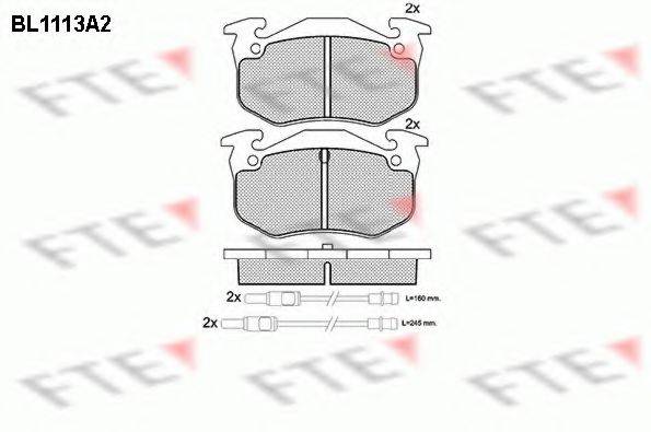 FTE BL1113A2 Комплект гальмівних колодок, дискове гальмо