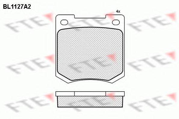 FTE BL1127A2 Комплект гальмівних колодок, дискове гальмо