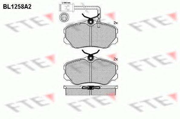 FTE BL1258A2 Комплект гальмівних колодок, дискове гальмо