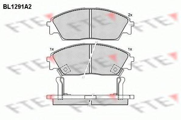 FTE BL1291A2 Комплект гальмівних колодок, дискове гальмо