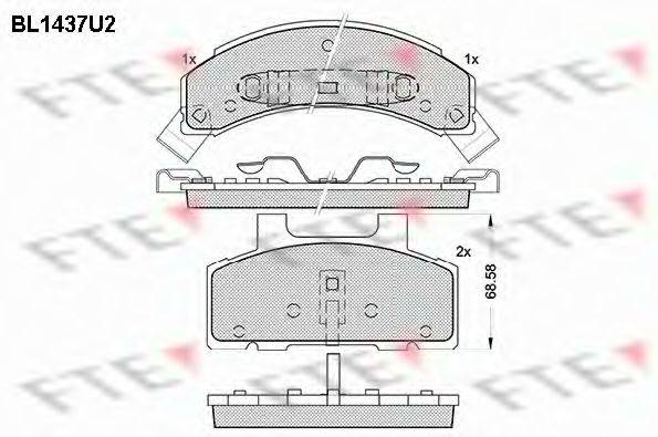 FTE BL1437U2 Комплект гальмівних колодок, дискове гальмо