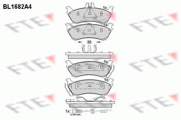 FTE BL1682A4 Комплект гальмівних колодок, дискове гальмо